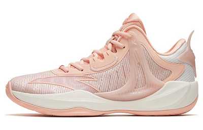 Anta Hussars 8 Anti-Slip Wear-Resistant Low-Top Basketball Shoes Men's Pink White