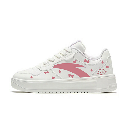 Anta Slip Resistant, Abrasion Resistant, Breathable Low Top Skateboard Shoes Women's White