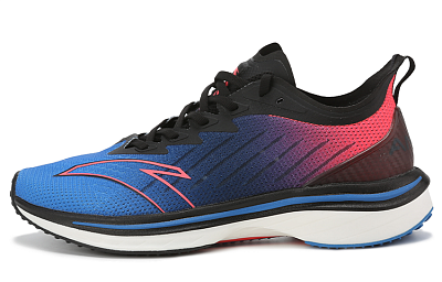 Anta Running Collection Cushioned Slip-Resistant Abrasion-Resistant Low-Top Running Shoes Men's Blue Red