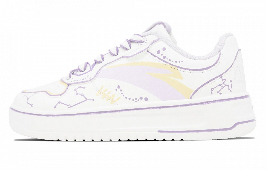 Anta Relaxed Anti Slip Wear Resistant Low Top Skateboard Shoes Women's Light Purple купить в интернет-магазине Yoocart с быстрой доставкой по России.