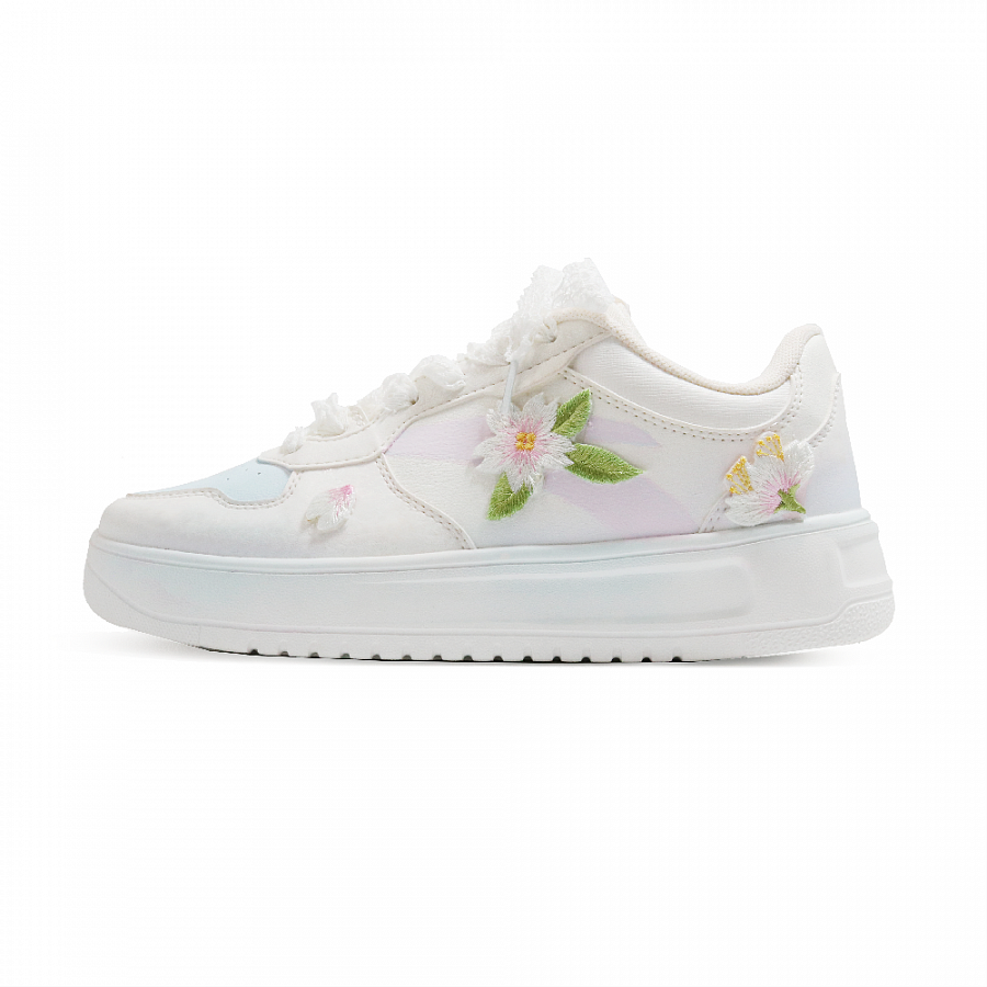 Anta Non slip Lightweight Low Top Casual Shoes Women's White Blue Pink купить в интернет-магазине Yoocart с быстрой доставкой по России.