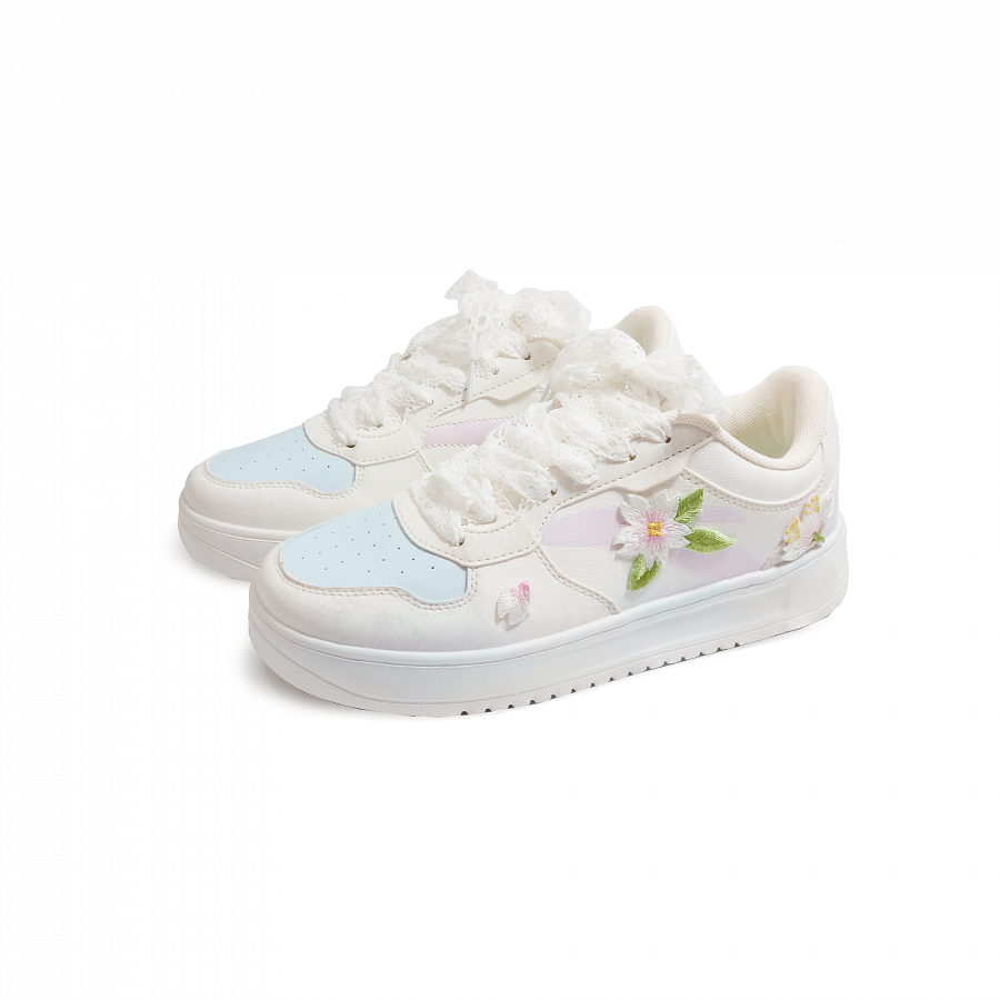 Anta Non slip Lightweight Low Top Casual Shoes Women's White Blue Pink купить в интернет-магазине Yoocart с быстрой доставкой по России.