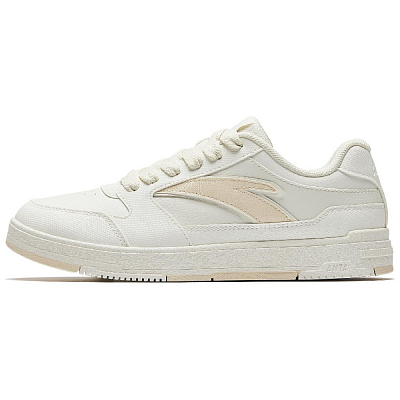 ANTA Skateboard Shoes Women's Low-Top Ivory White/Oat White