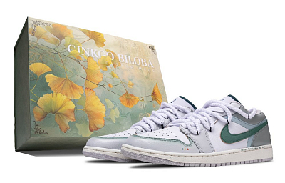 Jordan Air Jordan 1 Forest Station Abrasion Resistant Low Top Vintage Basketball Shoes Men's Green White