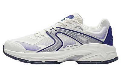 Anta Anti-Slip Wear-Resistant Low-Top Sports Casual Shoes Men's White Blue Silver