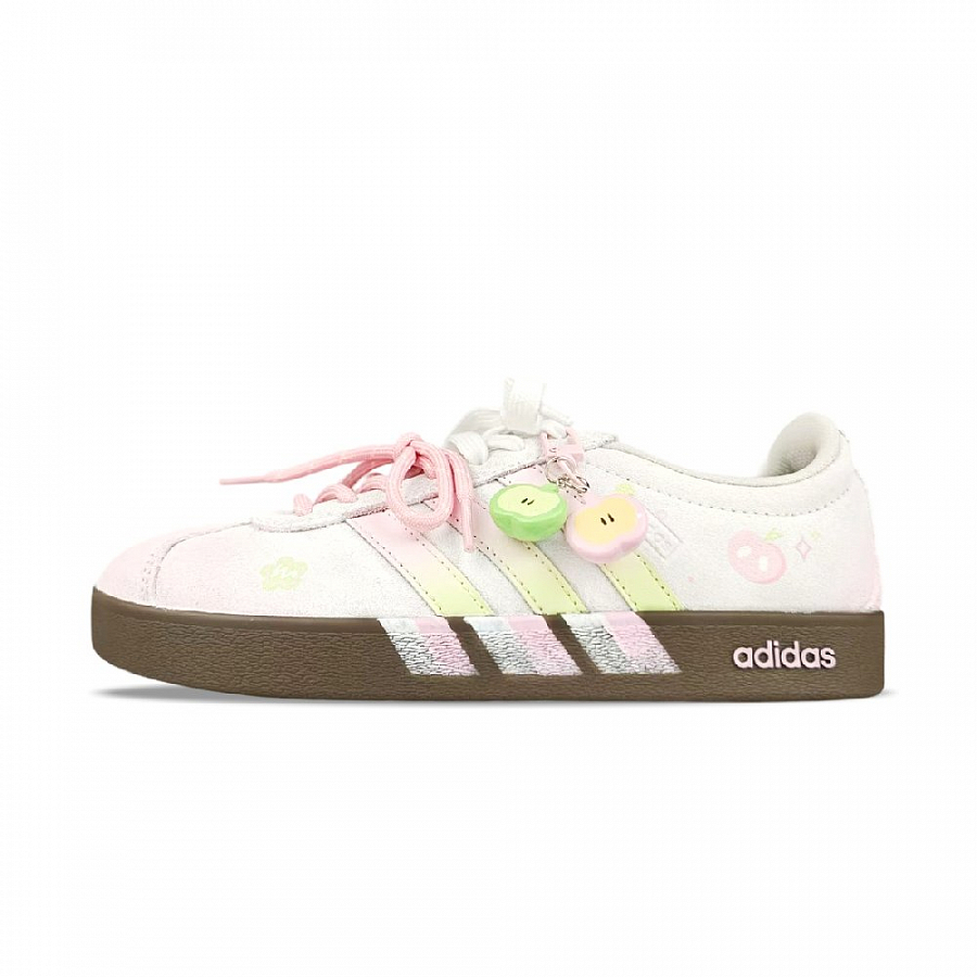 Adidas VL COURT 2.0 Cushioning, Wear Resistant Low Top Skateboard Shoes Unisex Pink White купить в интернет-магазине Yoocart с быстрой доставкой по России.