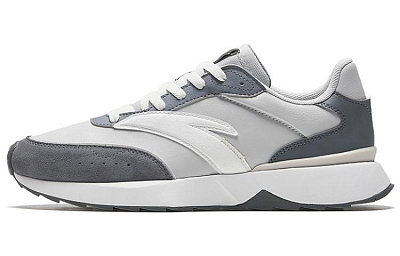 Anta HERITAGE 70 Anti-Slip Wear-Resistant Low-Top Casual Shoes Men's Gray White