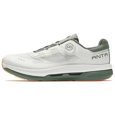 Anta Ten Thousand Miles Cushioning, Wear Resistant Low Top Training Shoes Men's White Green