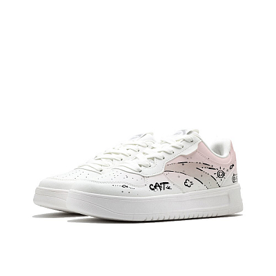Anta Wear resistant And Lightweight Low Top Skateboard Shoes Unisex Pink Blue Mismatched