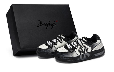 MLB Chunky Liner Skateboard Shoes Unisex Low top Black/White/Gray