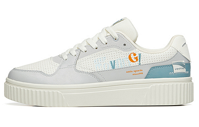 Anta Life Collection Low-Top Skateboard Shoes Men's White Gray