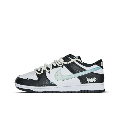 Nike Dunk Mint Sea Salt Abrasion Resistant Low Top Skateboard Shoes Unisex Black White Green