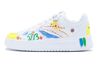 Anta Slip Resistant Shock Absorbers Low Top Skateboard Shoes Men's White