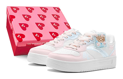 Anta Life Collection Shock Absorbers With Slip Resistant Features Low Top Skateboard Shoes Women's Pink White