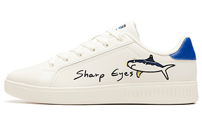 Anta Life Collection Slip Resistant Low Top Skateboard Shoes Men's White