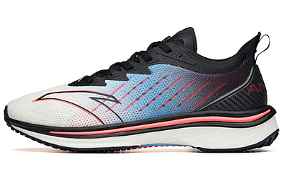 Anta MACH Mach 1.0 Cushioning Anti-Slip And Wear-Resistant Low-Top Running Shoes Men's White Blue Black