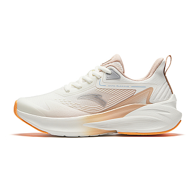 Anta Running Collection Non-slip Wear-resistant Shock Absorption Low-Top Casual Running Shoes Women's White Orange