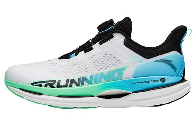 Anta Abrasion Resistant Rebound Low-Top Running Shoes Men's White Blue