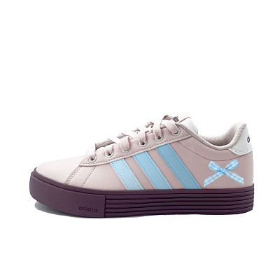 Adidas Daily 4.0 Abrasion Resistant Low Top Skateboard Shoes Unisex Pink Blue