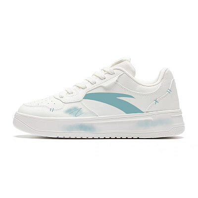 Anta Slip Resistant, Abrasion Resistant, Breathable Low Top Casual Shoes Unisex White