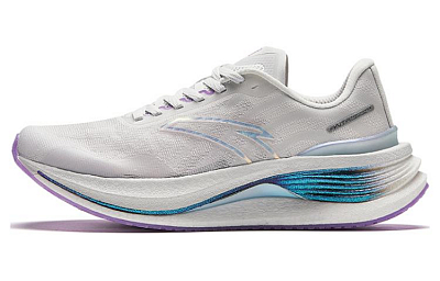 Anta Champion Running Shoes Pro Cushioning Wear-Resistant Low-Top Running Shoes Women's Gray Purple