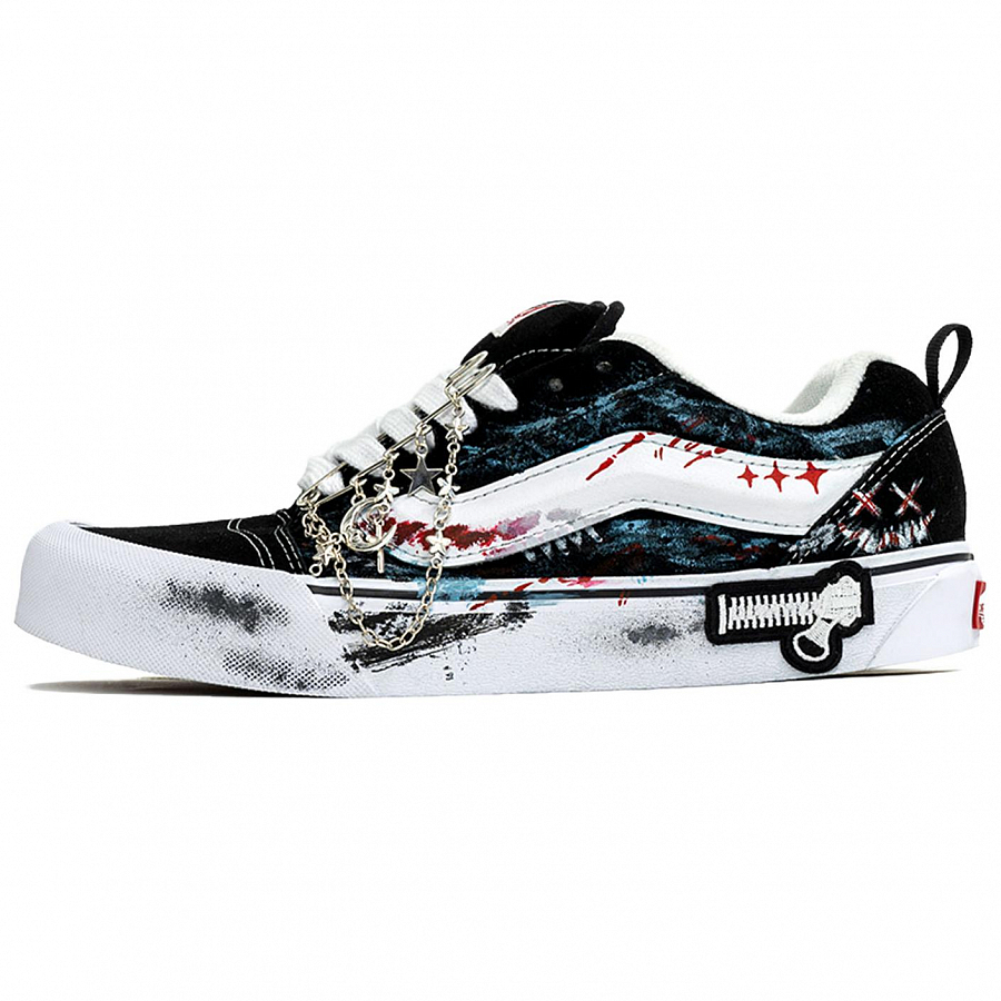 Vans Knu Skool Kaleidoscope, Cracks, Shopping Bag Abrasion Resistant Low Top Skateboard Shoes Unisex Black White купить в интернет-магазине Yoocart с быстрой доставкой по России.