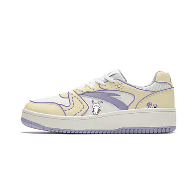 Anta Anti-Slip Wear-Resistant Low-Top Skateboard Shoes Women's White Purple