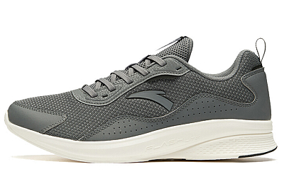 Anta Shock Absorbing, Non Slip, Wear Resistant, Breathable And Lightweight Low Top Running Shoes Men's Gray