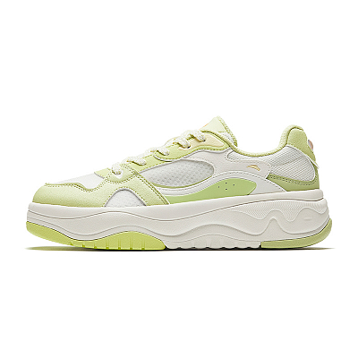 Anta Breathable And Wear resistant Low Top Skateboard Shoes Women's White Green