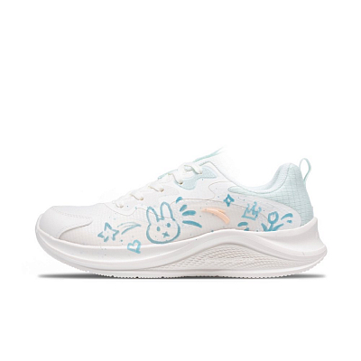 Anta Walk Abrasion Resistant Lightweight Rebound Low top Casual Sprint Running Shoes Women's White