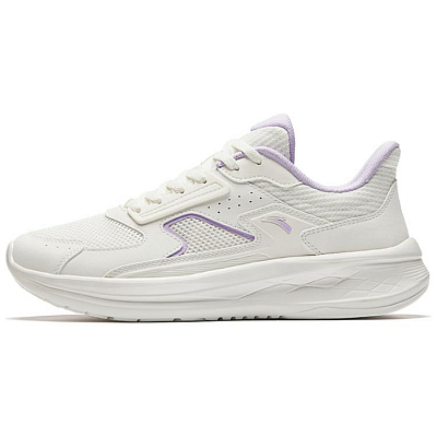 Anta Running Collection Cushioned Slip-Resistant Low-Top Running Shoes Women's Ivory White