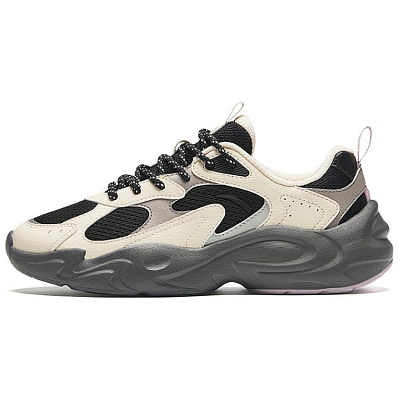 Anta Life Collection Cushioned Slip-Resistant Low-Top Casual Shoes Women's Beige Black Gray