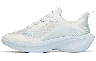 Anta Running Collection Cushioning Anti-Slip Wear-Resistant Breathability Low-Top Running Shoes Women's White Blue