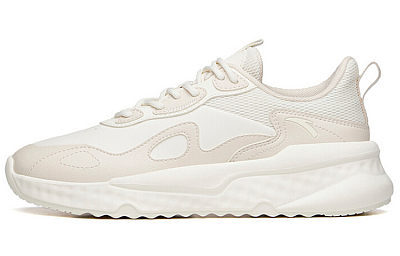 Anta Life Collection Slip Resistant, Abrasion Resistant, Breathable Low Top Sports Casual Shoes Women's Ivory White