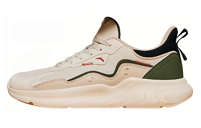 Anta The City Slip-Resistant Low-Top Casual Shoes Men's Beige Green White