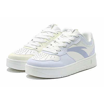 Anta Slip Resistant, Abrasion Resistant, Breathable Low Top Skateboard Shoes Unisex Blue Yellow Mismatched