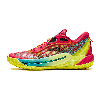 Anta Tide 6 Cushioned Slip-Resistant Low-Top Basketball Shoes Women's Red Yellow