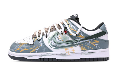 Nike Dunk Quantum Space Cat, Willow Abrasion Resistant Low Top Skateboard Shoes Unisex White Gray