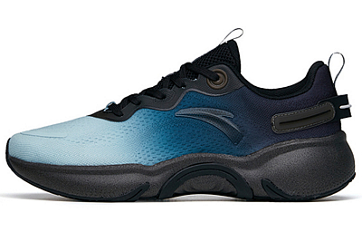 Anta Cushioning Anti-Slip Wear-Resistant Breathability Low-Top Running Shoes Men's Blue Black