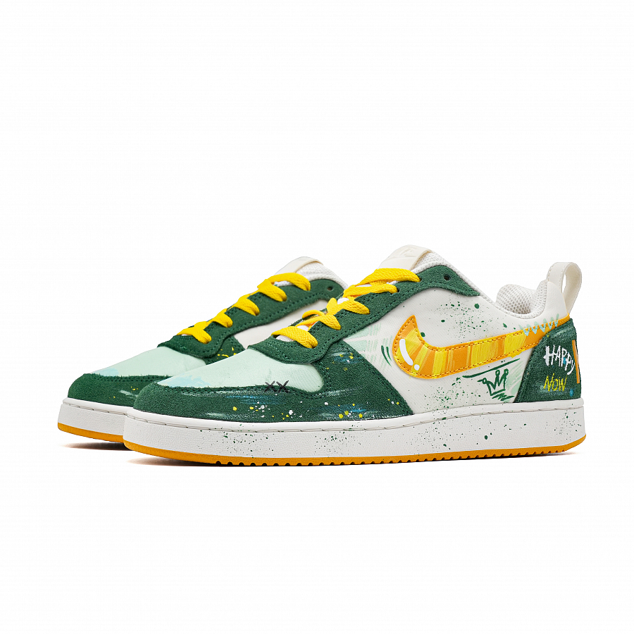 Nike Court Borough Abrasion Resistant Low Top Skateboard Shoes Unisex Yellow Green купить в интернет-магазине Yoocart с быстрой доставкой по России.