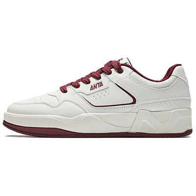 Anta C37 Series Slip Resistant Waterproof Low Top Skateboard Shoes Men's White Red
