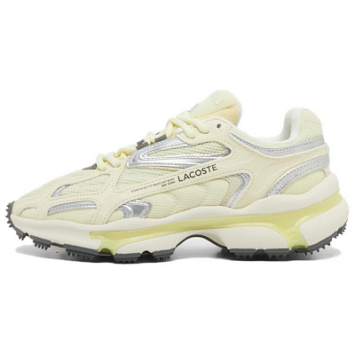 LACOSTE L003 2k24 Anti-Slip Wear-Resistant Low-Top Casual Shoes Women's Beige