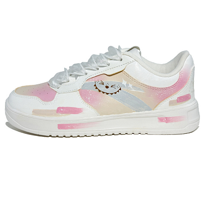 Anta Relaxed Anti Slip Wear Resistant Low Top Skateboard Shoes Women's White Pink