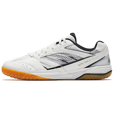 Anta Cushioning, Slip Resistant, And Abrasion Resistant Functionality Low top Unisex White Silver Black