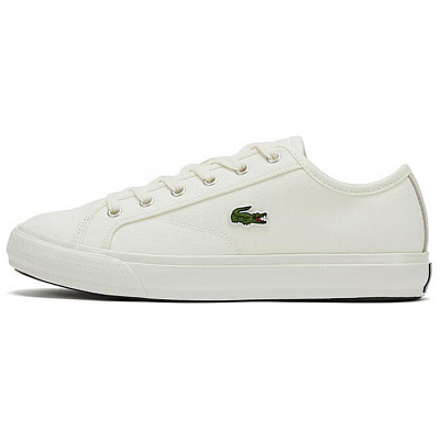 LACOSTE Backcourt Low Top Canvas Shoes Men's Ecru