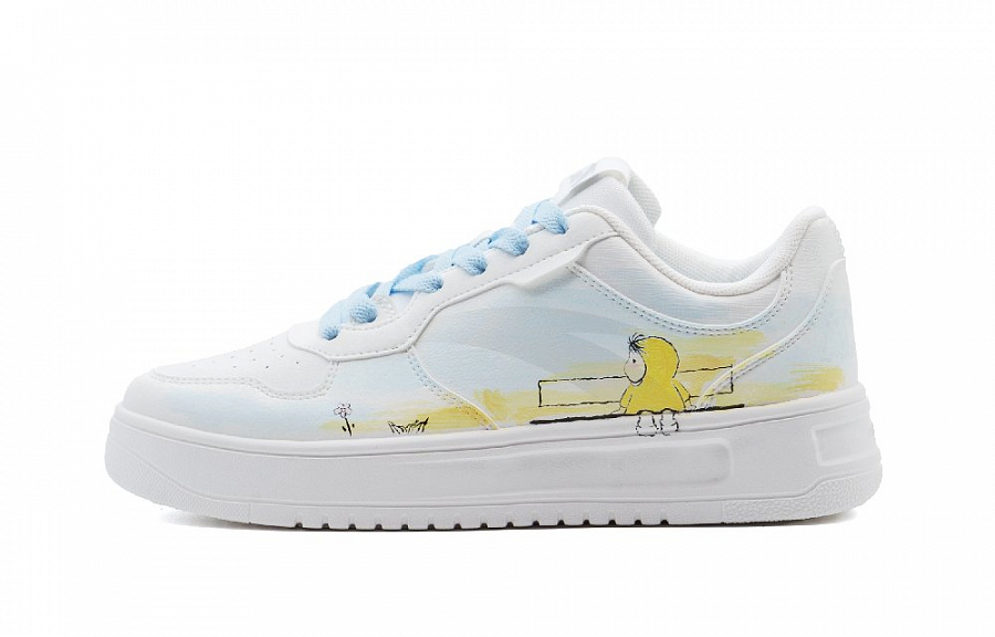 Anta Relaxed Cushioning Impact Resistance Low Top Skateboard Shoes Unisex White Blue Yellow купить в интернет-магазине Yoocart с быстрой доставкой по России.