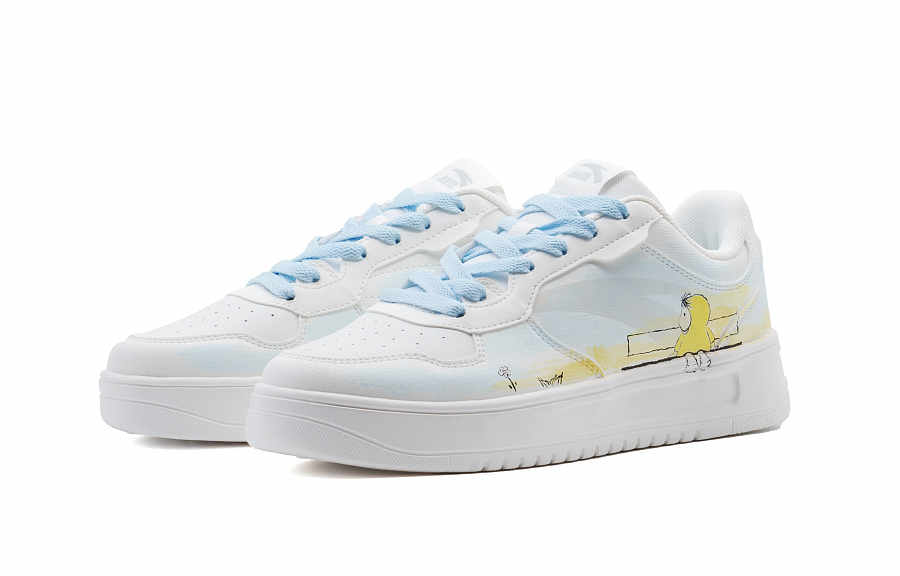 Anta Relaxed Cushioning Impact Resistance Low Top Skateboard Shoes Unisex White Blue Yellow купить в интернет-магазине Yoocart с быстрой доставкой по России.