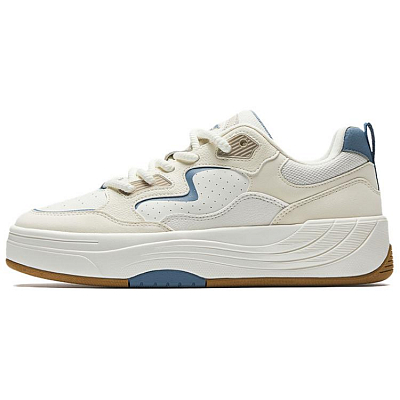 Anta Life Collection Cushioning Height Increase Low Top Skateboard Shoes Men's Ivory Light Myrtle Blue
