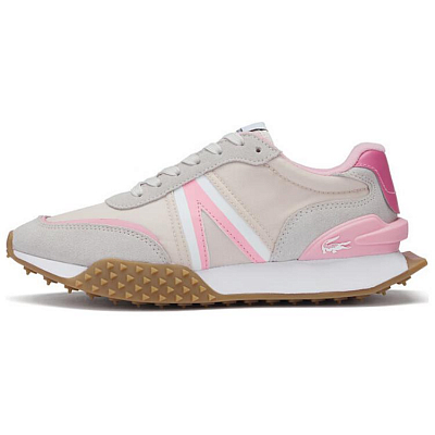 LACOSTE Low Top Casual Shoes Women's Ecru/Light Pink