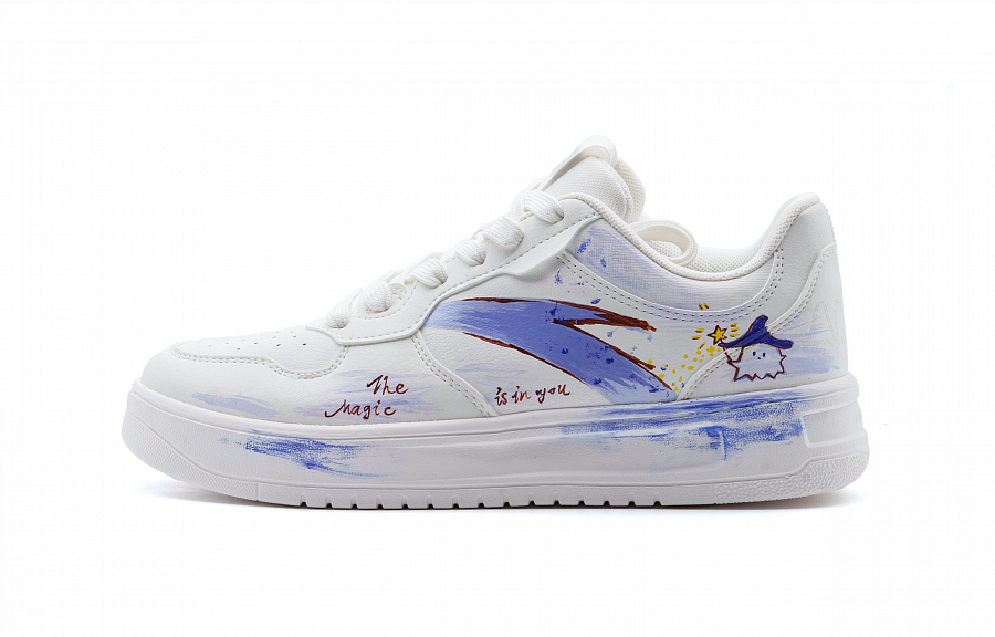 Anta Relaxed Cushioning, Wear Resistant Low Top Skateboard Shoes Unisex White Purple купить в интернет-магазине Yoocart с быстрой доставкой по России.